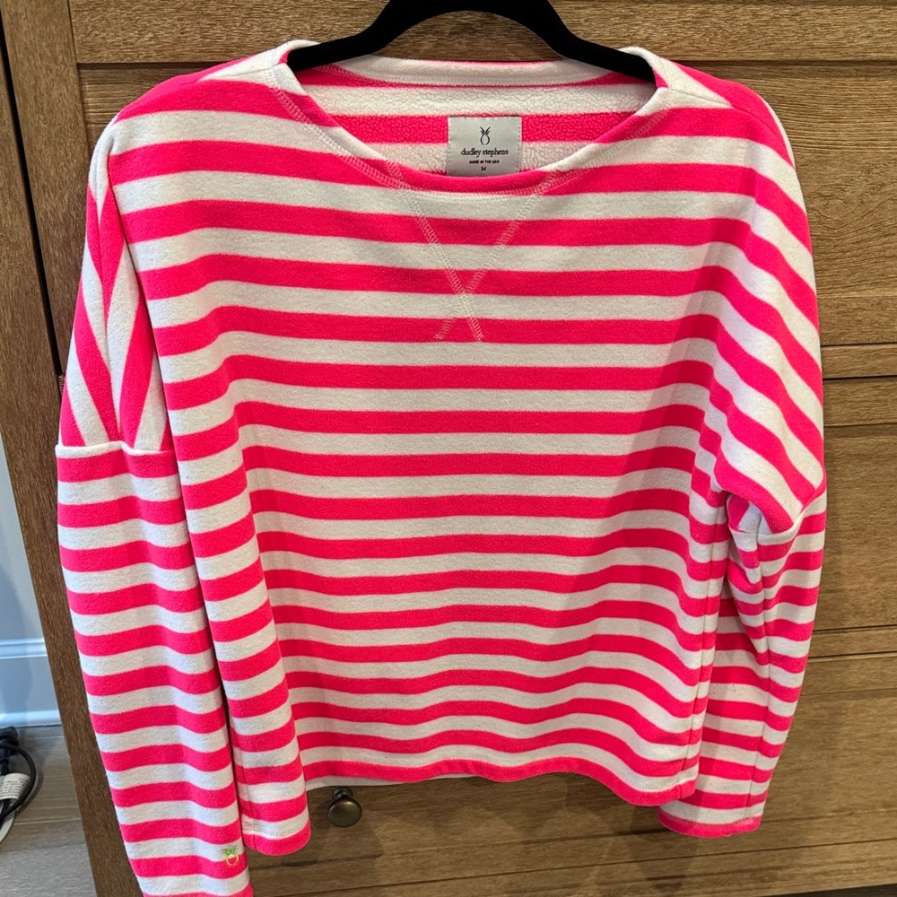 Dudley Stephens - Pink and White Striped Sweater